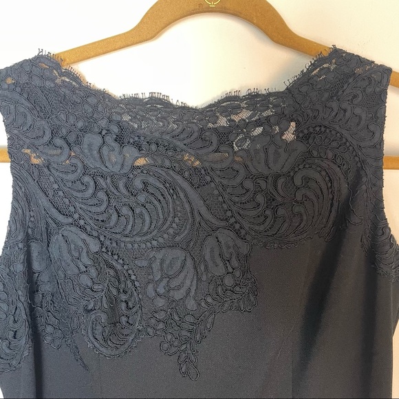 Carmen Marc Valvo Black Embroidered Mini Formal Dress Size 8 - Picture 3 of 7